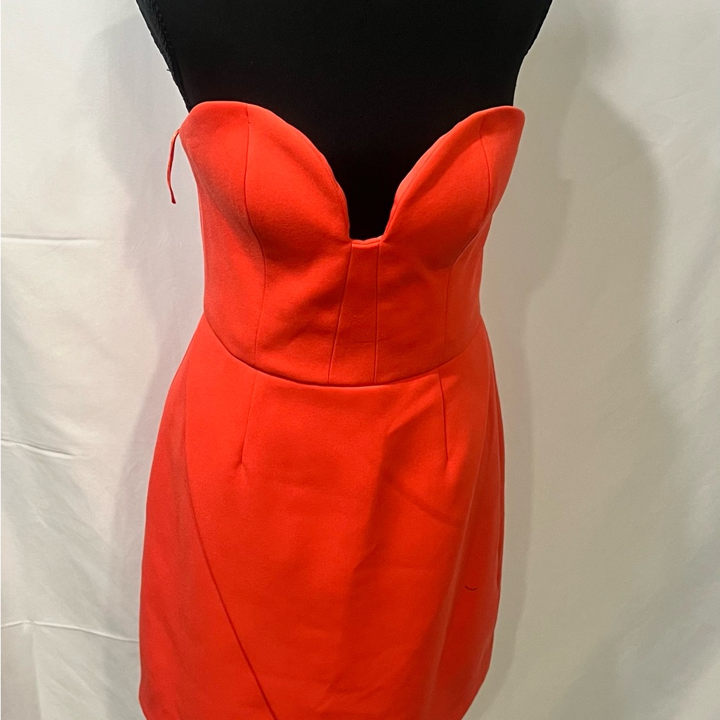 C/Meo Collective Vibrant Red Strapless Dress